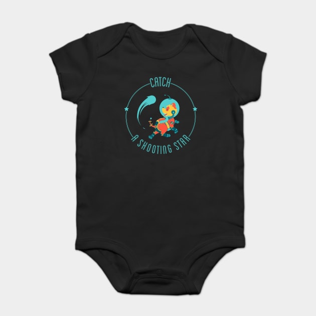 Catch a Shooting Star - Space Dog Baby Bodysuit by monkeyminion